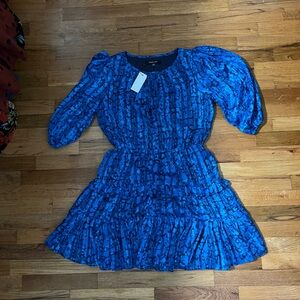 Sugar Lips Tiered Cobalt Blue Dress, NWT Size Medium